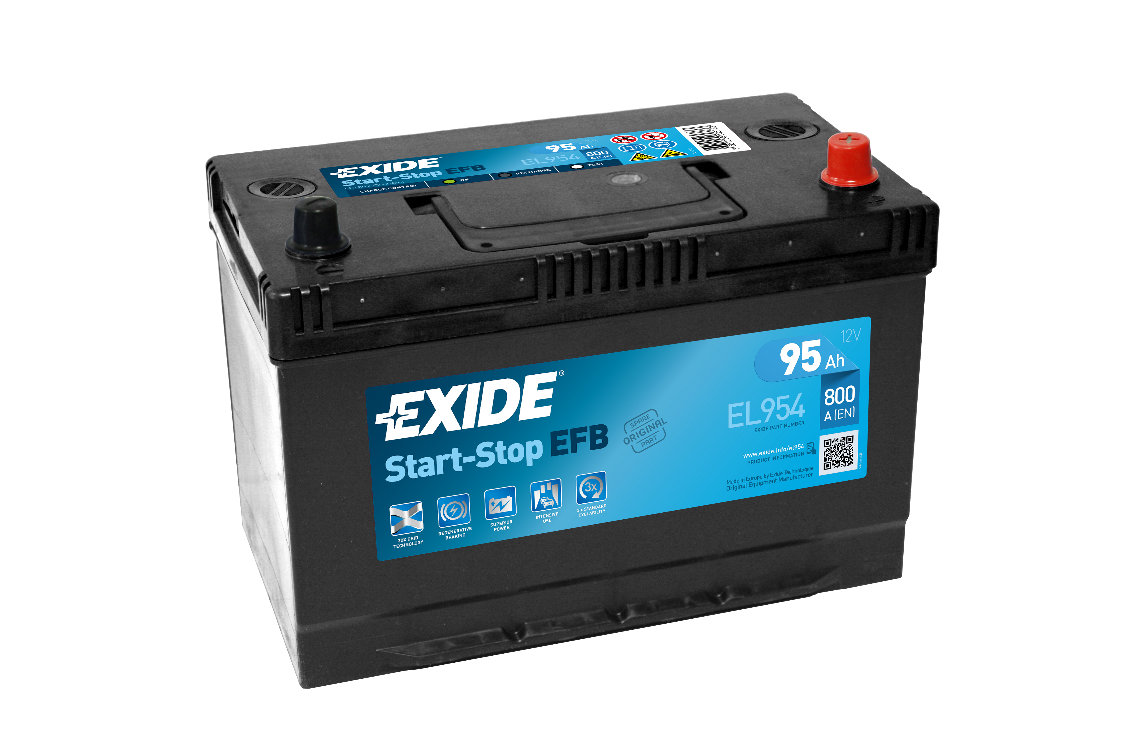 YBX7005 (Q55/Q85) 12V 65Ah 620A Yuasa EFB Start Stop Batterie